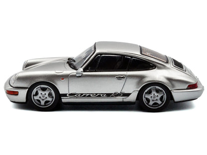1994 Porsche 911 (964) RS Silver Metallic with Black Stripes 1/43 Diecast Model Car by Solido