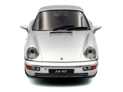 1994 Porsche 911 (964) RS Silver Metallic with Black Stripes 1/43 Diecast Model Car by Solido