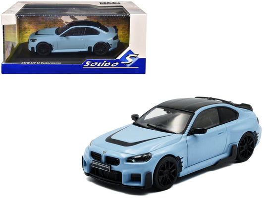 2023 BMW M2 M Performance Zandvoort Blue with Black Top 1/43 T&y Diecast Model Car by Solido