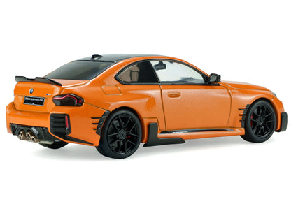 2024 BMW M2 M Performance Papaya Orange Metallic with Black Top 1/43 Diecast Model Car by Solido