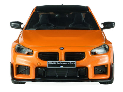 2024 BMW M2 M Performance Papaya Orange Metallic with Black Top 1/43 Diecast Model Car by Solido