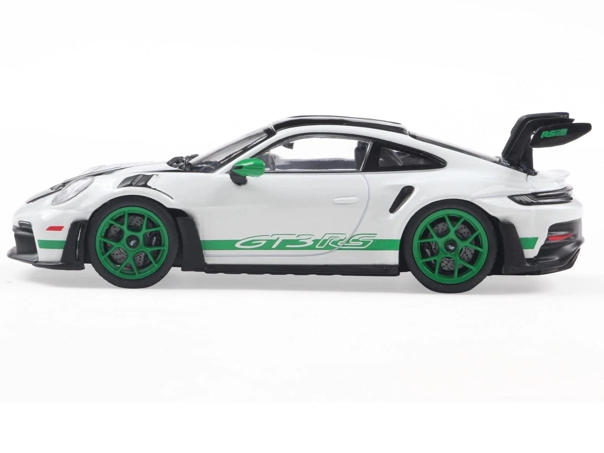 2023 Porsche 911 (992) GT3 RS White Green Black 1/43 Diecast Model Car - Solido