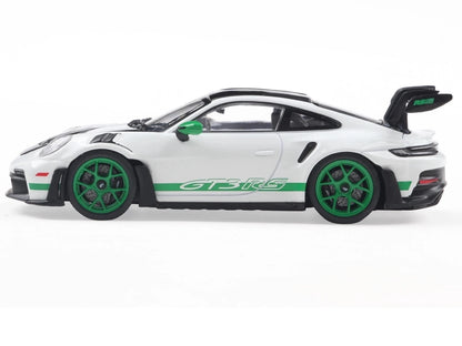 2023 Porsche 911 (992) GT3 RS White Green Black 1/43 Diecast Model Car - Solido