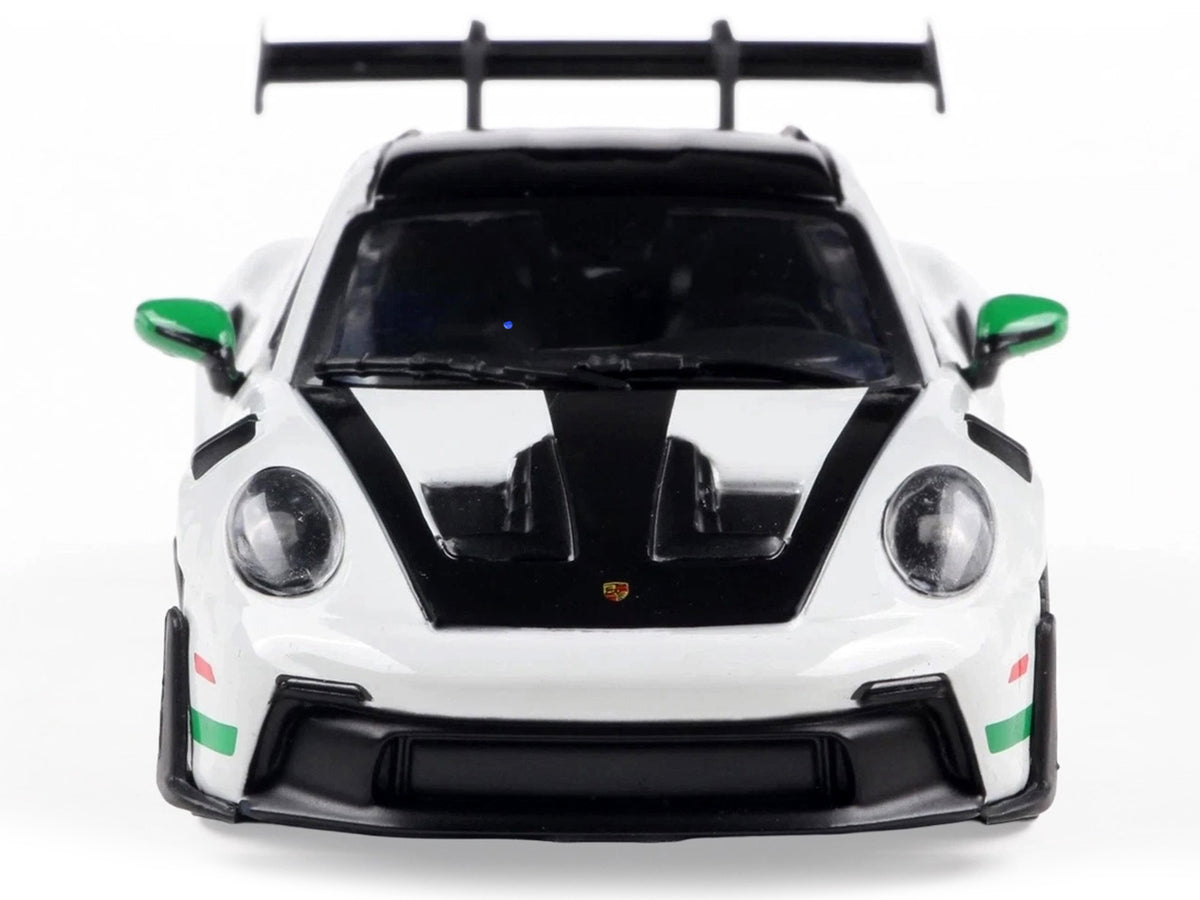 2023 Porsche 911 (992) GT3 RS White Green Black 1/43 Diecast Model Car - Solido