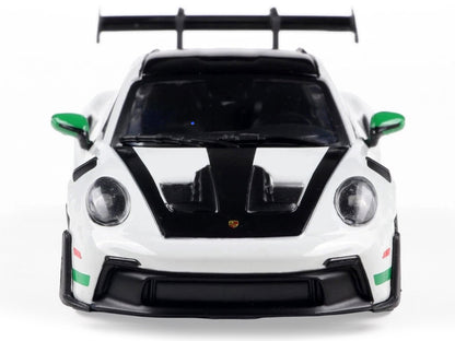 2023 Porsche 911 (992) GT3 RS White Green Black 1/43 Diecast Model Car - Solido