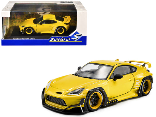 2022 T&yota Pandem GR86 Yellow 1/43 T&y Diecast Model Car by Solido