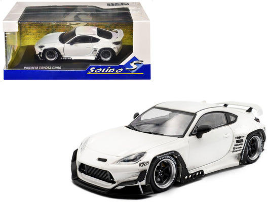 2022 T&yota Pandem GR86 White Metallic 1/43 T&y Diecast Model Car by Solido