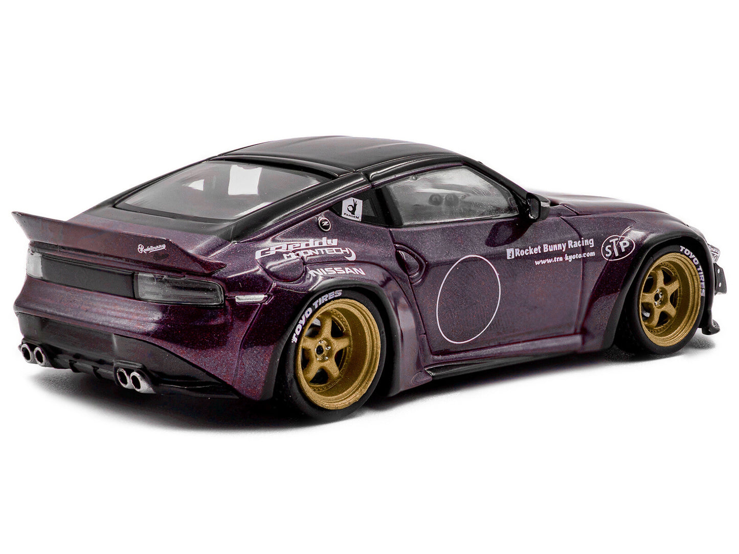 2022 Nissan Pandem Fairlady Z RHD (Right Hand Drive) Purple Metallic with Black Top 1/43 Diecast Model Car by Solido