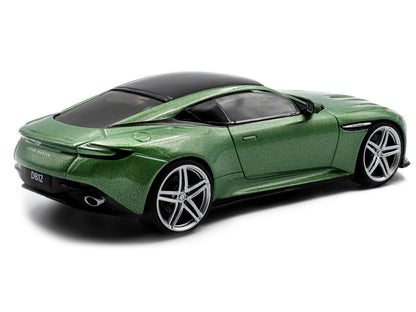 2023 Aston Martin DB12 Coupe Iridescent Emerald Metallic with Black Top 1/43 Diecast Model Car by Solido