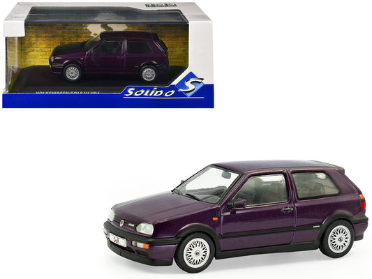 1994 Volkswagen Golf MKIII VR6 Purple Metallic 1/43 T&y Diecast Model Car by Solido