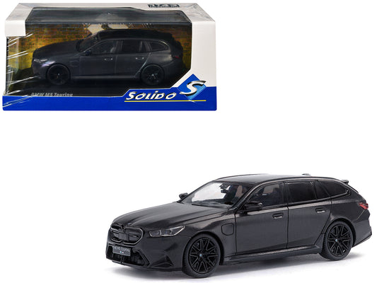 2024 BMW M5 Touring Frozen Deep Gray Metallic with Black Top 1/43 T&y Diecast Model Car by Solido