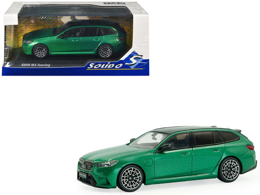 2024 BMW M5 Touring Isle Of Man Green Metallic with Black Top 1/43 T&y Diecast Model Car by Solido