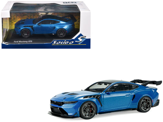2025 Ford Mustang GTD Indulgent Blue Metallic with Black Top 1/43 T&y Diecast Model Car by Solido
