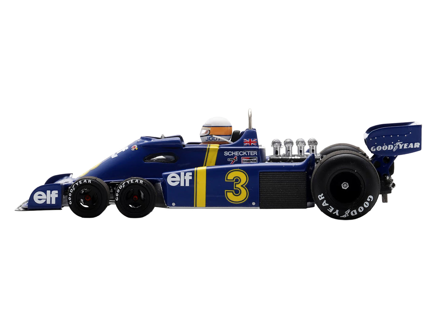 Tyrrell P34 #3 Jody Scheckter Winner Formula One F1 "Swedish GP" (1976) with Driver 1/43 Model Car by Spark T&y
