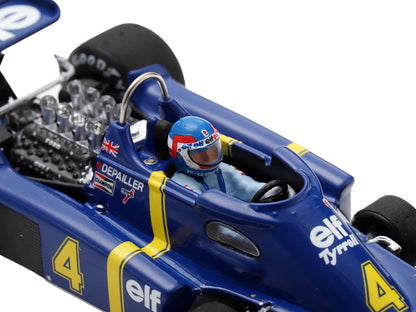 Tyrrell P34 #4 Patrick Depailler 2nd Place Formula One F1 "Swedish GP" (1976) with Driver 1/43 Model Car by Spark T&y