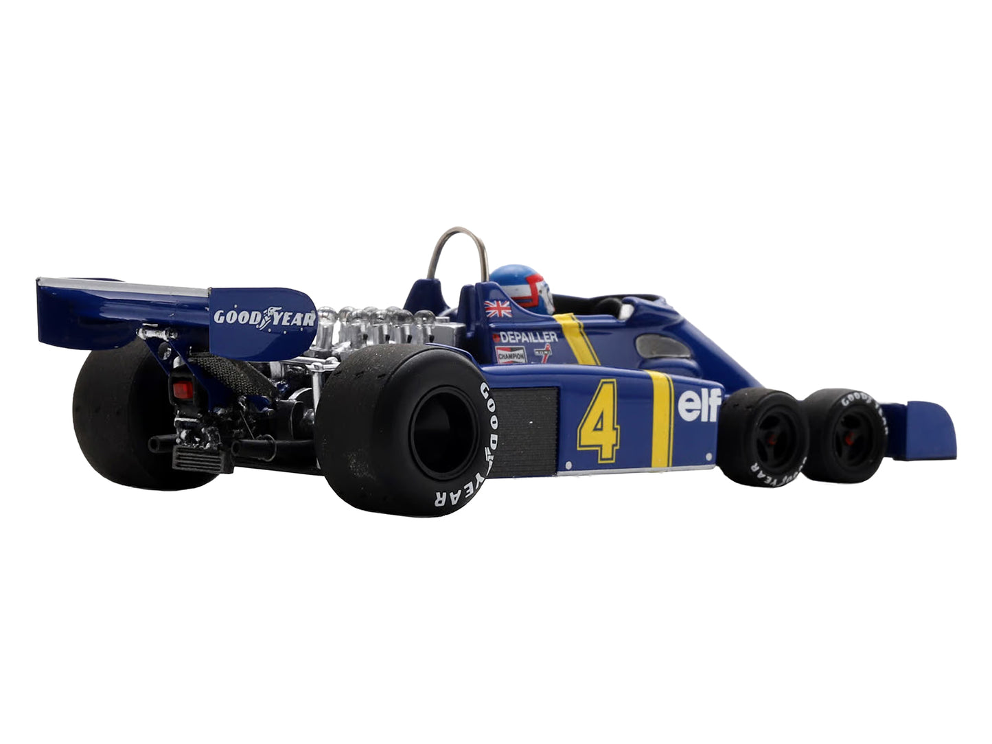 Tyrrell P34 #4 Patrick Depailler 2nd Place Formula One F1 "Swedish GP" (1976) with Driver 1/43 Model Car by Spark T&y