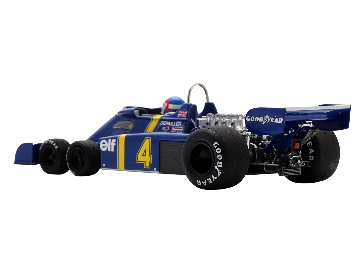 Tyrrell P34 #4 Patrick Depailler 2nd Place Formula One F1 "Swedish GP" (1976) with Driver 1/43 Model Car by Spark T&y