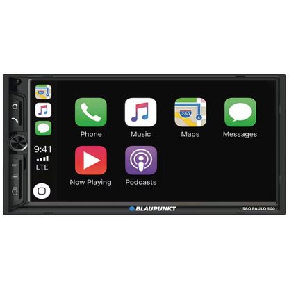 Blaupunkt 7″ Double DIN MECHLESS Fixed Face Touchscreen Receiver with Bluetooth & Wired Apple Carpla
