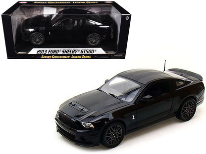 2013 Ford Shelby Mustang Cobra GT500 SVT Black with Black Stripes 1/18 Diecast Car Model by Shelby Collectibles