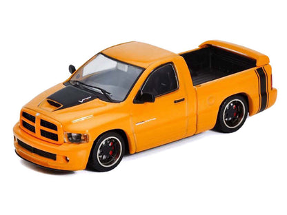 2003 Dodge Ram SRT-10 Pickup Truck Yellow with Black Tail Stripe 1/64 Diecast