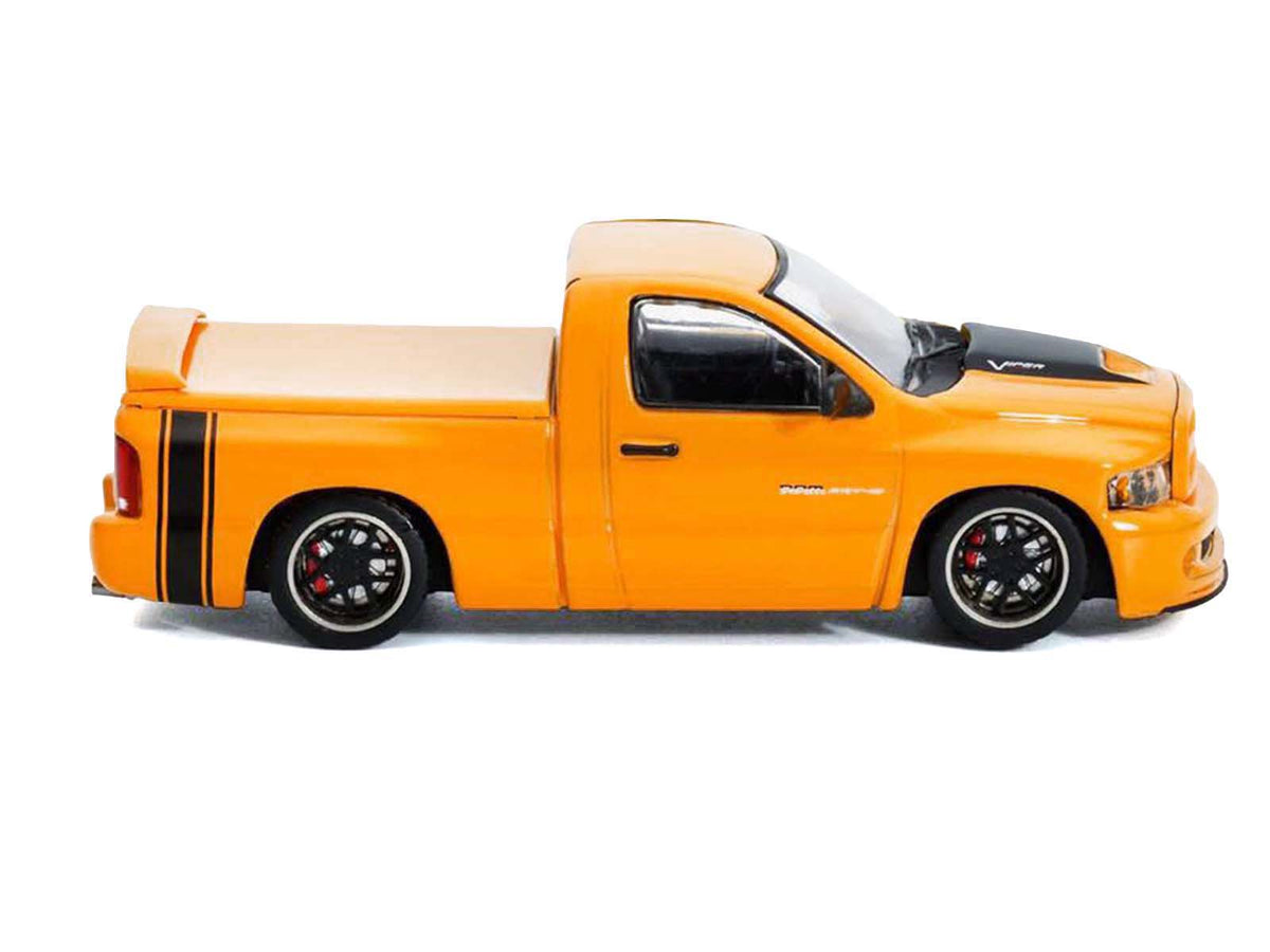 2003 Dodge Ram SRT-10 Pickup Truck Yellow with Black Tail Stripe 1/64 Diecast