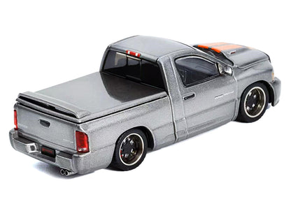 2003 Dodge Ram SRT-10 Pickup Truck Gray Metallic Orange Stripes 1/64 Diecast