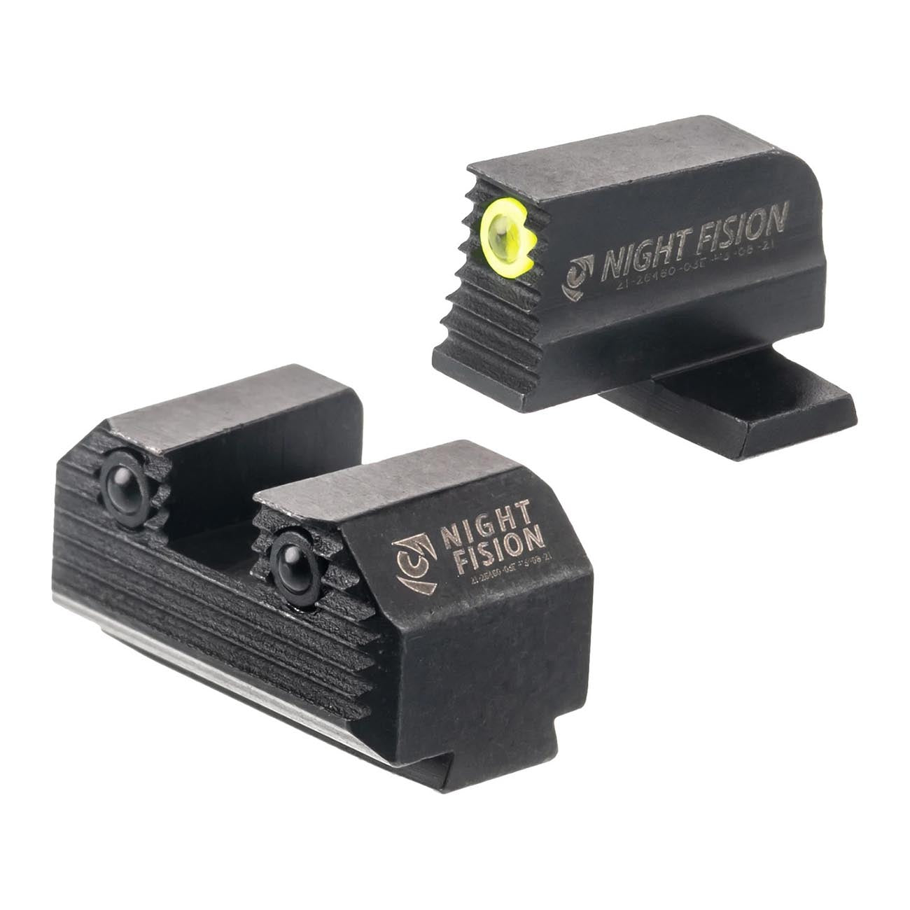 Night Fision Optics-Ready Stealth Series for Springfield Hellcat - Yellow Front Ring / Black Rear Ri