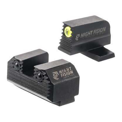 Night Fision Optics-Ready Stealth Series for Springfield Hellcat - Yellow Front Ring / Black Rear Ri