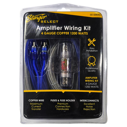 Stinger 4 Gauge Amplifier Wiring Kit 100% Copper - 1200 Watts