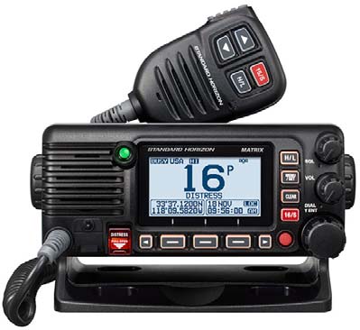 Standard Matrix AIS/GPS Black Wtron 25W Fixed Mount VHF NMEA2000