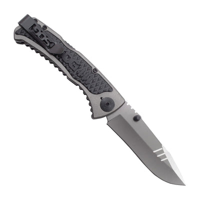 SOG Sideswipe Assisted Folding Knife 3.4" Clip Point Blade Aluminum Handles with GRN Inserts