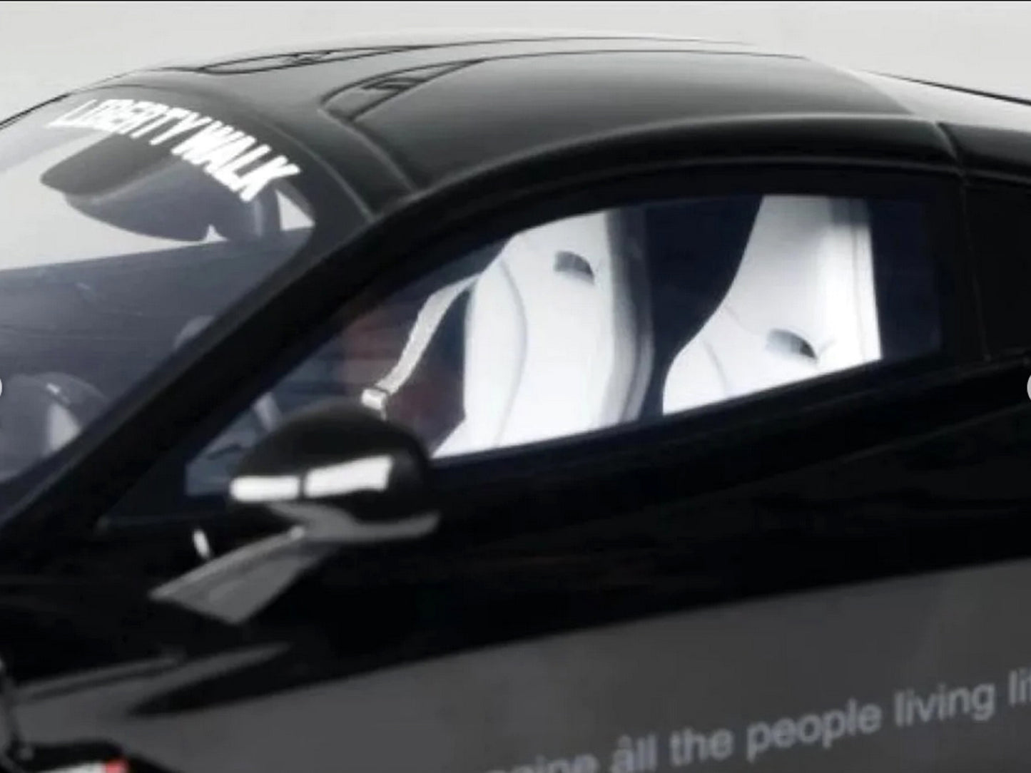 2023 McLaren 720S "LB-Works - Liberty Walk" Black 1/18 Model Car by GT Spirit
