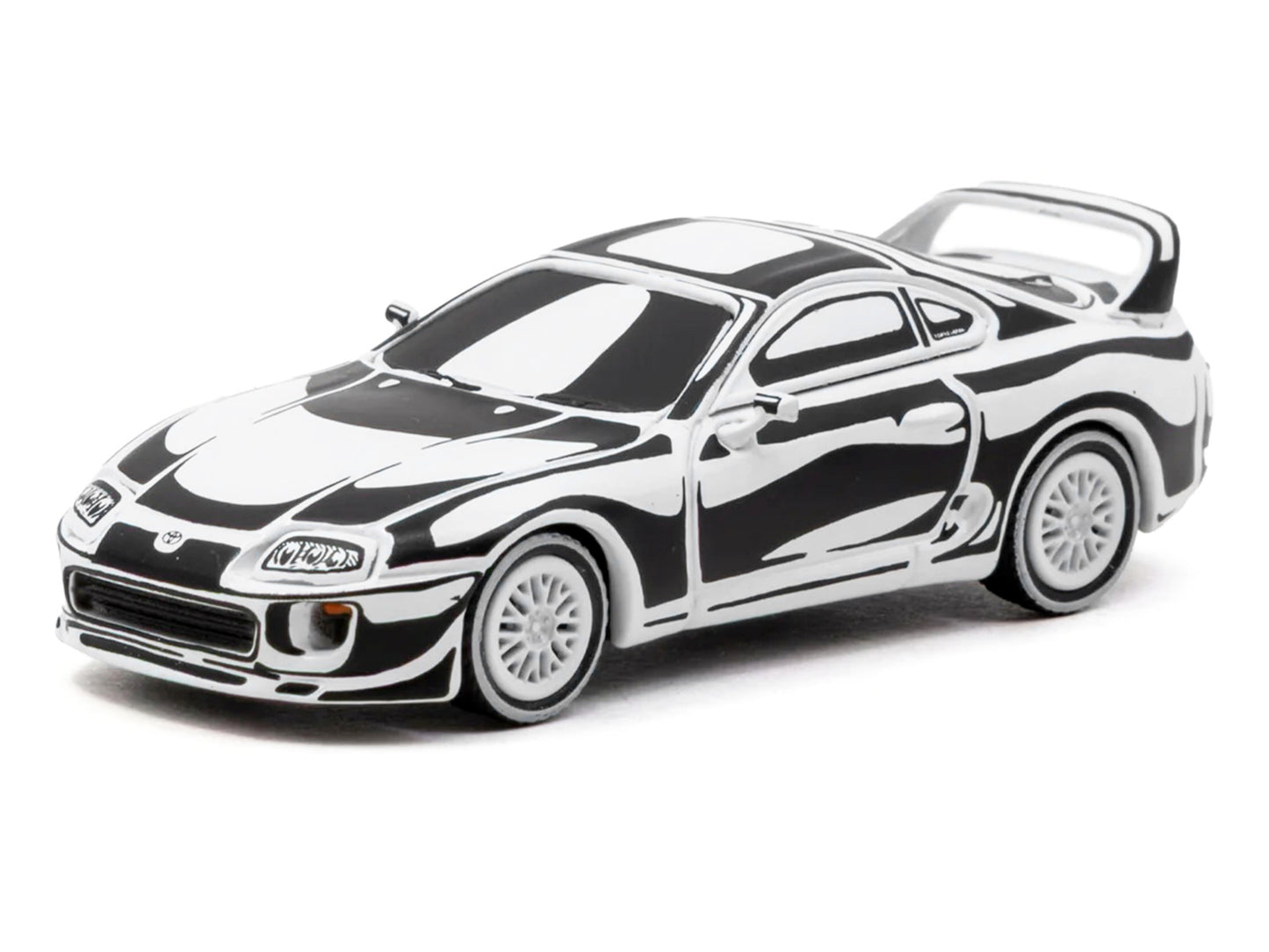 T&yota Supra "Designed by Joshua Vides" Black and White "Hobby64" Series 1/64 T&y Diecast Model Car by Tarmac Works