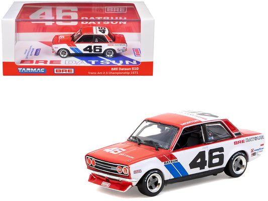 Datsun 510 #46 John Morton "Brock Racing Enterprises" Winner "Trans-Am 2.5 Championship" (1971) "Hobby64" Series 1/64 T&y Diecast Model Car by Tarmac Works