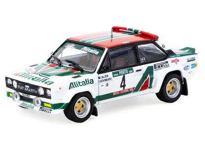 FIAT 131 ABARTH Rally #4 Markku Alen - Ilkka Kivimaki Winner "Rallye de Portugal - Vinho do Porto" (1978) "Hobby64" Series 1/64 Diecast Model Car by Tarmac Works