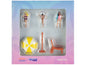 "Beach Girls" 5 piece Diecast Figure Set (3 Female Figures and 2 Beach Accessories) for 1/64 Scale Models by Tarmac Works & American Diorama