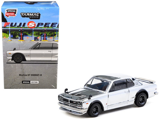 Nissan Skyline HT 2000GT-R RHD (Right Hand Drive) Silver Chrome "Japan Special Edition" "Global64" Series 1/64 T&y Diecast Model Car by Tarmac Works