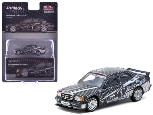 Mercedes-Benz 190 E 2.5-16 EVO 1 #1 Klaus Ludwig "Deutsche Tourenwagen Meisterschaft (DTM)" (1989) "Global64" Series 1/64 T&y Diecast Model by Tarmac Works