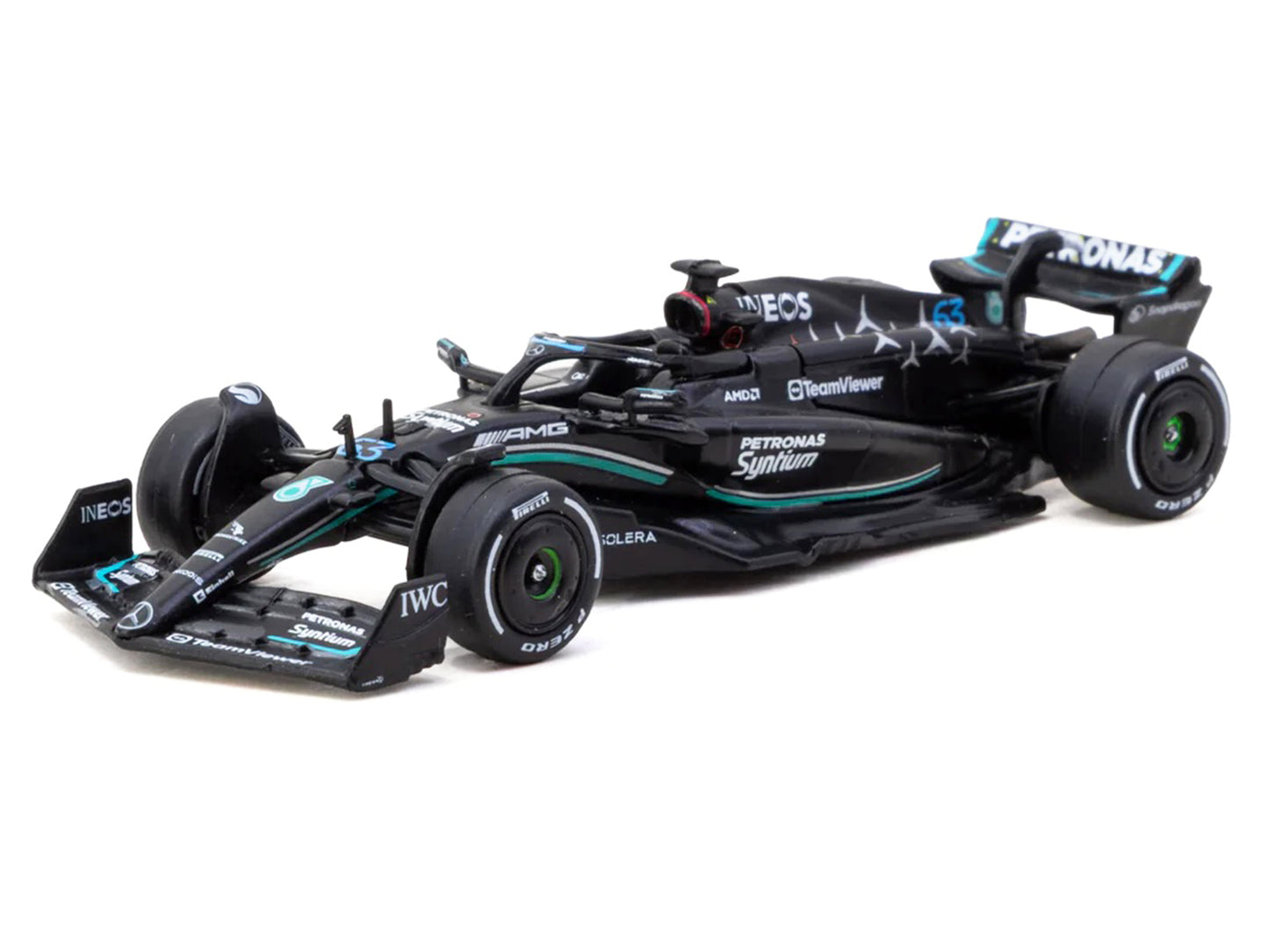 Mercedes-AMG F1 W14 E Performance #63 George Russell Formula One F1 "Italian GP" (2023) "Global64" Series 1/64 T&y Diecast Model Car by Tarmac Works