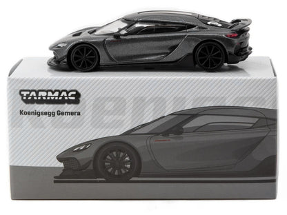 Koenigsegg Gemera Dark Gray Metallic "Global64" Series 1/64 T&y Diecast Model Car by Tarmac Works