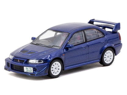 Mitsubishi Lancer Evolution VI RHD (Right Hand Drive) "Tommi Makinen Edition" Blue Metallic "Road64" Series 1/64 Diecast Model by Tarmac Works