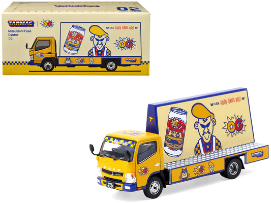 Mitsubishi Fuso Canter Mobile Ad Truck RHD (Right Hand Drive) "OG Beer" Yellow with Graphics "Truck64" Series 1/64 T&y Diecast Model Car by Tarmac Works
