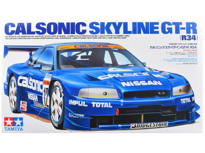 Model Kit Nissan Skyline GT-R (R34) "Calsonic" 1/24 Scale Model by Tamiya