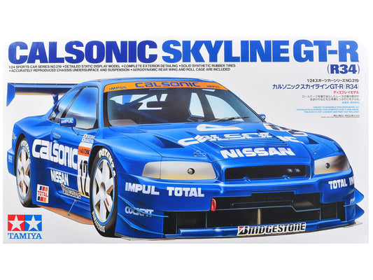 Model Kit Nissan Skyline GT-R (R34) "Calsonic" 1/24 Scale Model by Tamiya