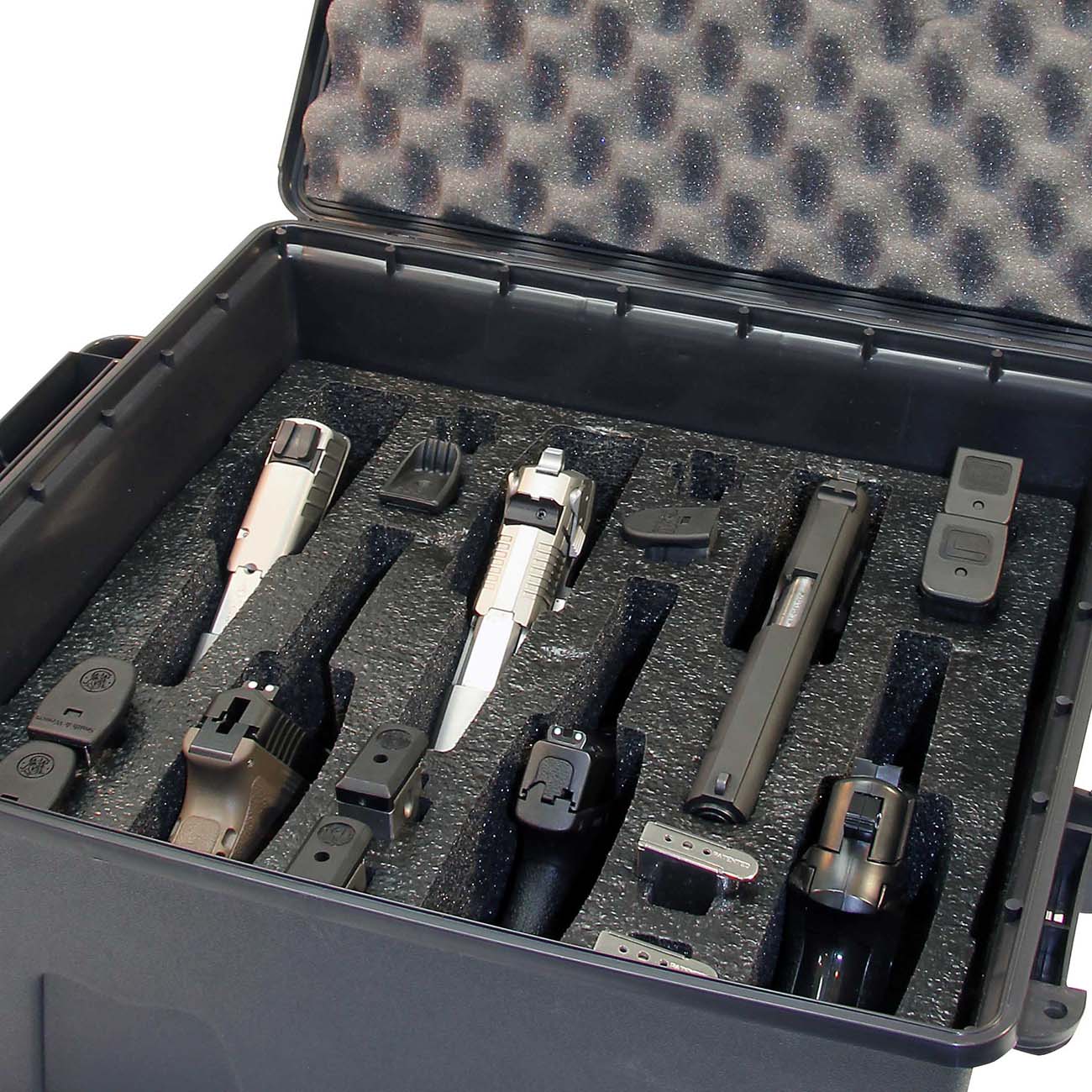 MTM Tactical Semi-Automatic Handgun Case - 6 Pistol (Dark Gray)