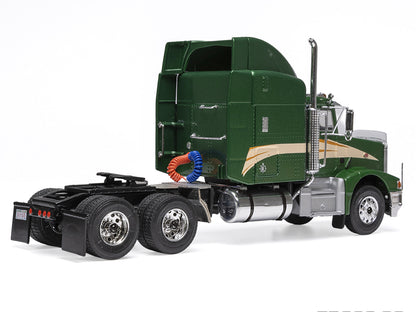 1998 Peterbilt 377 A/E Truck Tractor Green Metallic with Beige Stripes 1/43 Diecast Model by IXO Models