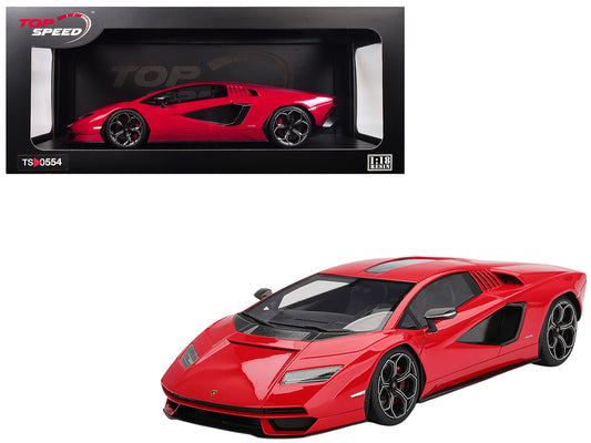 Lamborghini Countach LPI 800-4 Rosso Mars Red 1/18 Model Car by Top Speed T&y