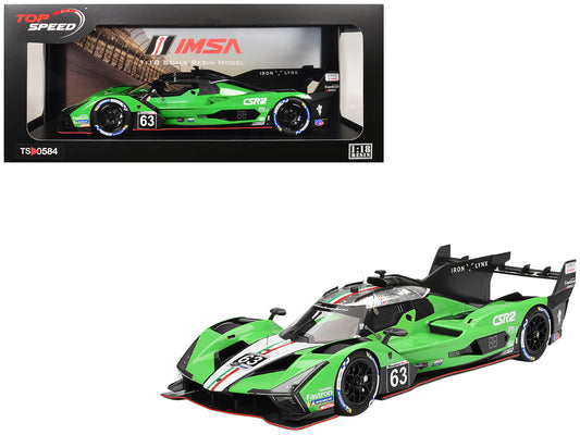 Lamborghini SC63 #63 Matteo Cairoli - Andrea Caldarelli - Romain Grosjean "Iron Lynx" IMSA "12 Hours of Sebring" (2024) 1/18 Model Car by Top Speed T&y