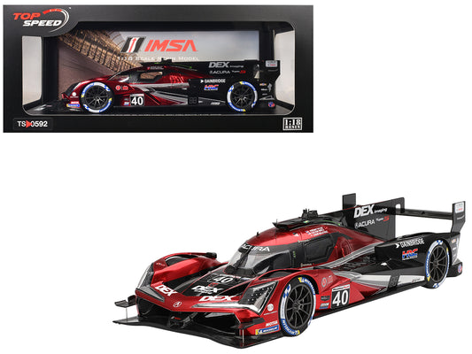 Acura ARX-06 GTP #40 Louis Deletraz - Colton Herta - Jordan Taylor "Wayne Taylor Racing with Andretti" Winner "12 Hours of Sebring" (2024) 1/18 Model Car by Top Speed T&y