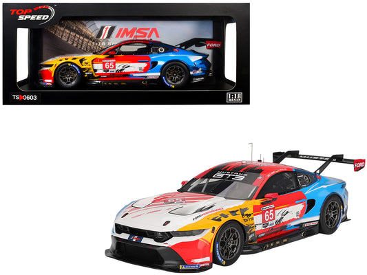 Ford Mustang GT3 #65 Joey Hand - Dirk Muller "Ford Multimatic Motorsports" "Motul Course de Monterey - Laguna Seca" (2024) 1/18 Model Car by Top Speed T&y